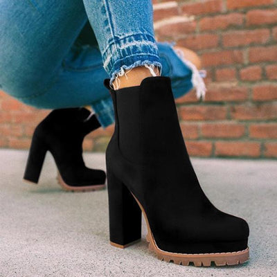 Botas Martin Estampado Leopardo con Punta Redonda
