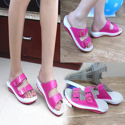 Sandalias de Cuero con Suela Gruesa y Plataforma Cómoda - Image 4