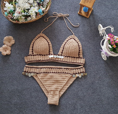 Bikini Tejido Sirena de Dos Piezas - Conjunto de Baño Sexy Estilo Europa - Image 6