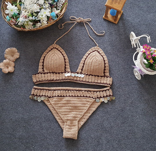 Bikini Tejido Sirena de Dos Piezas - Conjunto de Baño Sexy Estilo Europa - Image 6