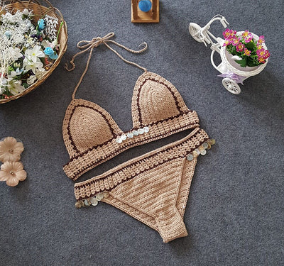 Bikini Tejido Sirena de Dos Piezas - Conjunto de Baño Sexy Estilo Europa - Image 2