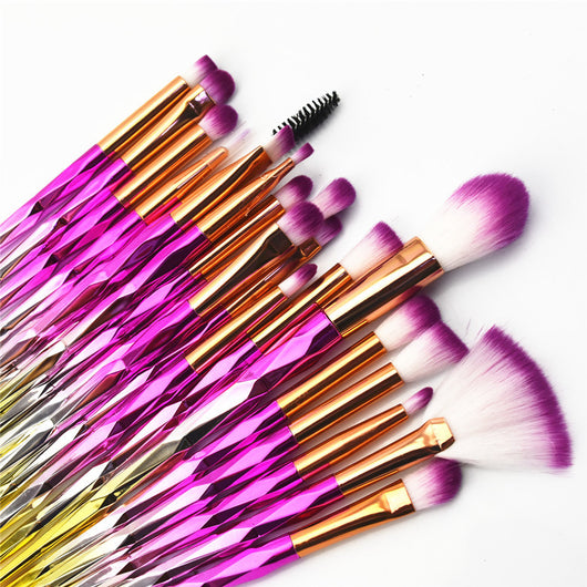 Set de 20 Sombras Multicolor con Brochas Profesionales de Maquillaje