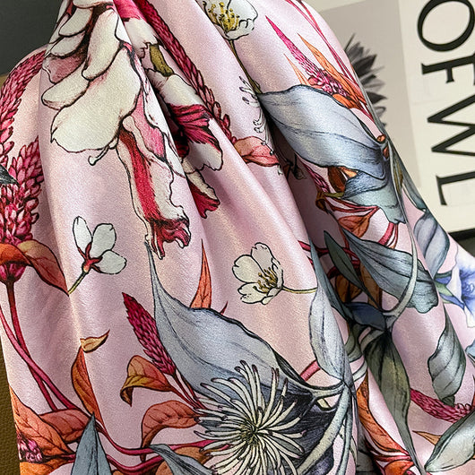 Pañuelo de Seda Estampado para Otoño e Invierno - Abrigo Cálido y Elegante - Image 4