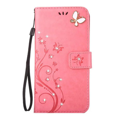 Funda para Apple con Diseño de Mariposa en Relieve y Diamantes - Image 18