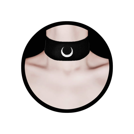 Gargantilla Punk Negra Mate - Collar Choker de Cuero Sintético Estilo Dark