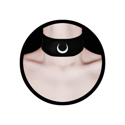 Gargantilla Punk Negra Mate - Collar Choker de Cuero Sintético Estilo Dark