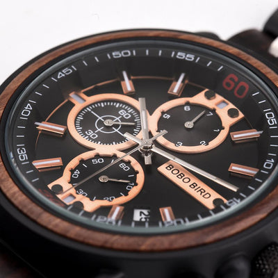 Reloj de Madera Maciza Multifuncional - Image 4