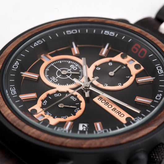 Reloj de Madera Maciza Multifuncional - Image 4