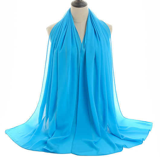 Hijab Chiffón Perlado Monocromático 70x180cm - Image 59
