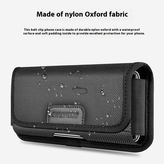 Riñonera Multifuncional de Tela Nylon con Compartimentos Horizontal y Vertical