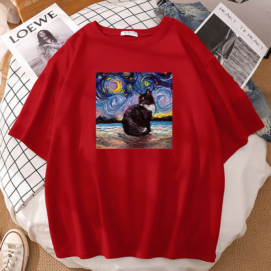 Playera Deportiva Estampada de Manga Corta Estilo Europeo Americano - Image 5