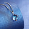 Collar Cúbico de Cristal Plateado