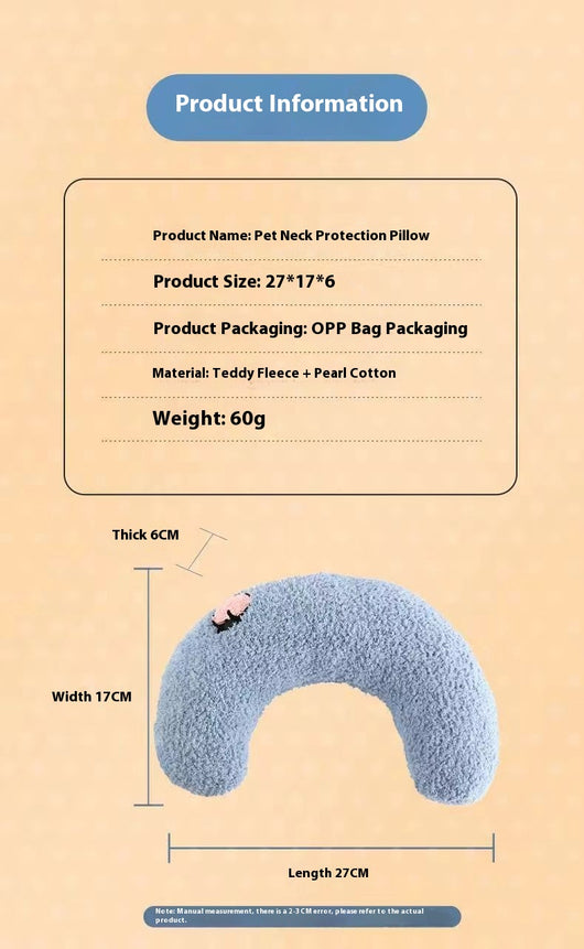 Almohada Ortopédica en U para Mascotas con Soporte Cervical - Image 12