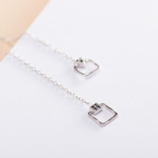 Aretes Largos con Diamantes Brillantes - Image 3