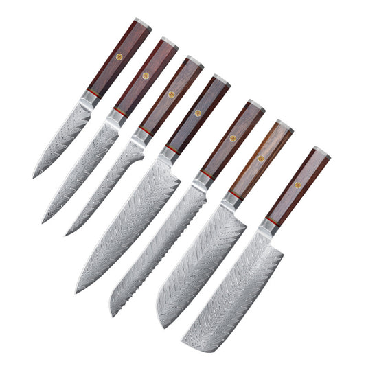 Cuchillo de Cocina con Mango Octagonal de Acero Damasco