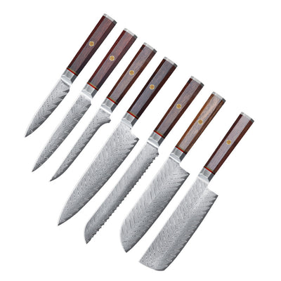 Cuchillo de Cocina con Mango Octagonal de Acero Damasco