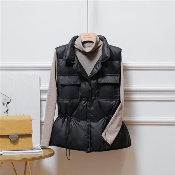 Chaleco de Algodón con Cuello Alzado para Mujer - Image 19