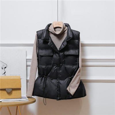 Chaleco de Algodón con Cuello Alzado para Mujer - Image 19