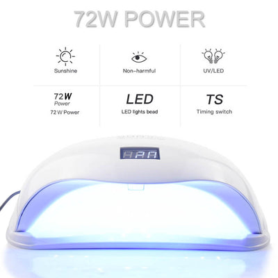 Lámpara UV LED Dual 72W con Energía Solar para Uñas - Image 5