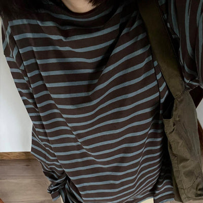 Remera Manga Larga a Rayas Vintage - Capa Base Versátil - Image 12