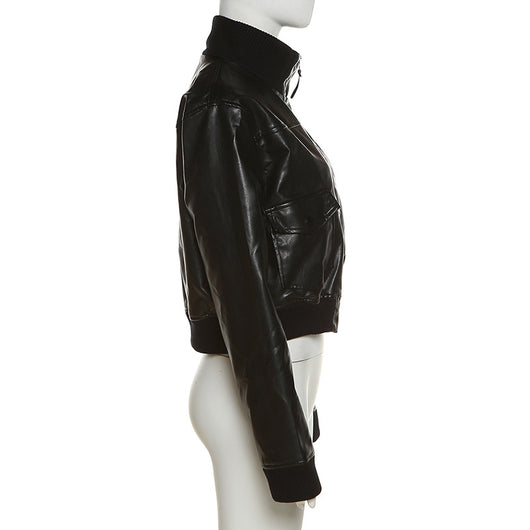 Chaqueta Street Style con Cuello Alzado y Mangas Largas - Image 16