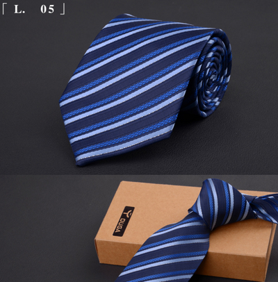 Corbata Ejecutiva Premium 8cm - Diseño Clásico Negro, Rojo y Azul - Image 13