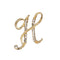 Fashion clothing accessories 26 English alphabet brooches H
