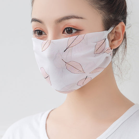 Mascarilla de Gasa Floral Elegante