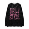 Playera Manga Larga Hip Hop con Letras Fuzzy y Cadena para Hombre