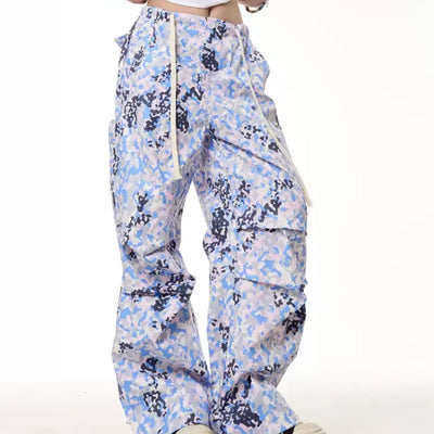 Pantalones Cargo Camuflaje Retro - Corte Recto Ancho Verano - Image 10