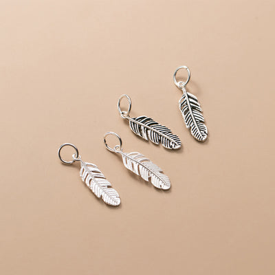 Dije de Pluma Artesanal para Joyería DIY