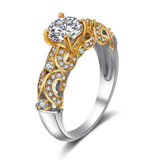 Anillo de Diamante Simulado con Engaste de Cuatro Garras - Image 6