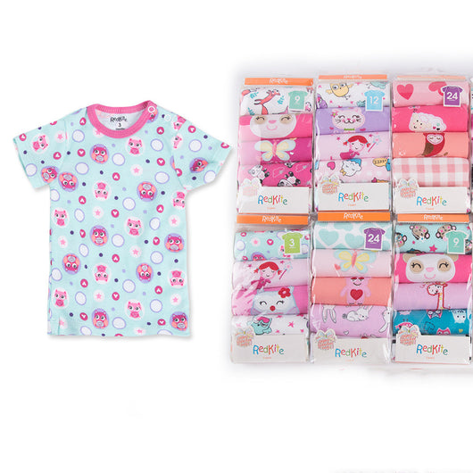 Pack de 5 Camisetas Infantiles de Algodón con Botones - Diseños Animados Adorables - Image 15