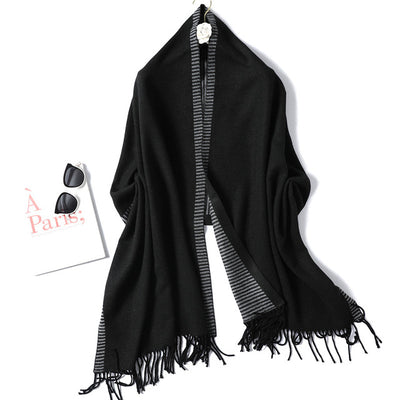 Chal de Cachemira Rayado para Mujer - Elegancia y Calidez en Invierno - Image 13