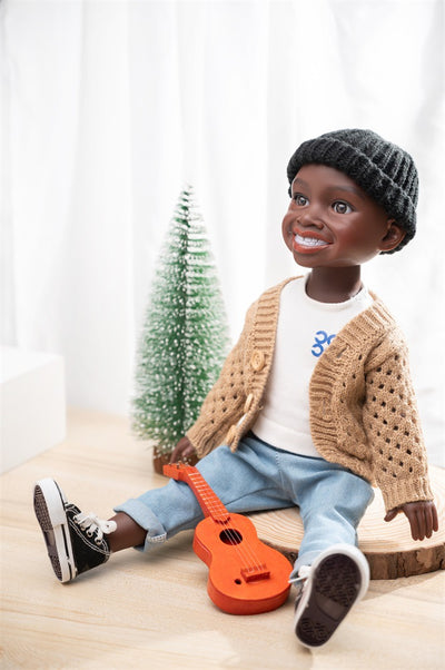 Muñeca Africana Articulada de 45 cm - Juguete Vinilo Realista