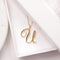 Words love necklace Golden U
