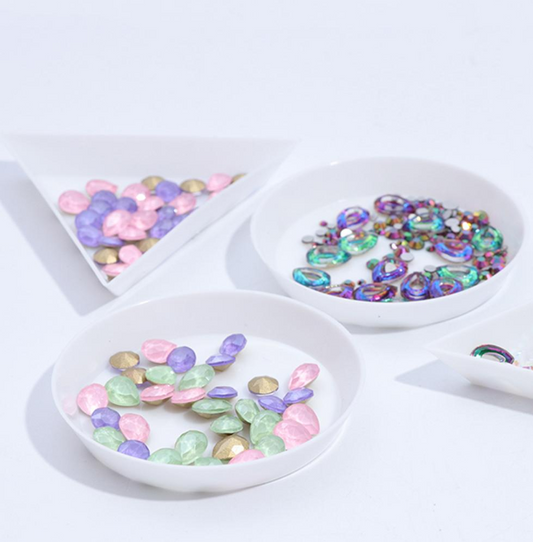 Bandejas de Plástico con Strass - Set de 5 Piezas
