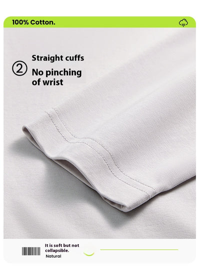 Camiseta Manga Larga Algodón 230g Cuello Redondo para Hombre - Image 27