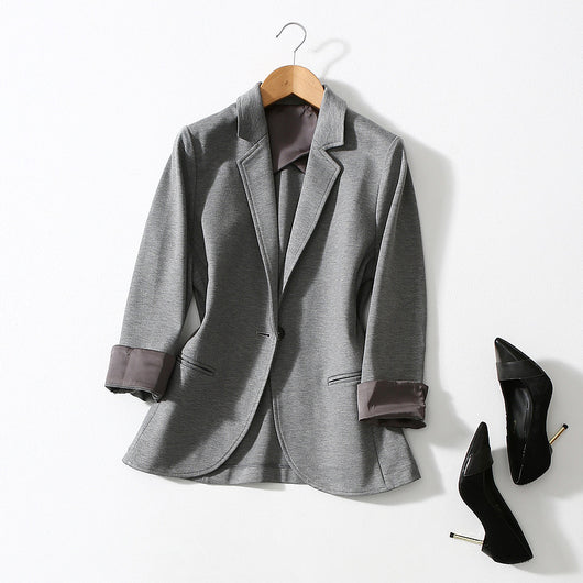 Blazer Ejecutivo Ajustado con Corte 3D y Botón Único para Mujer - Image 13
