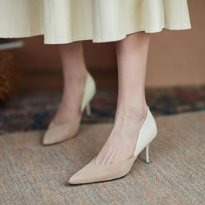 Tacones Ejecutivos Bicolor Punta Fina para Mujer - Image 17