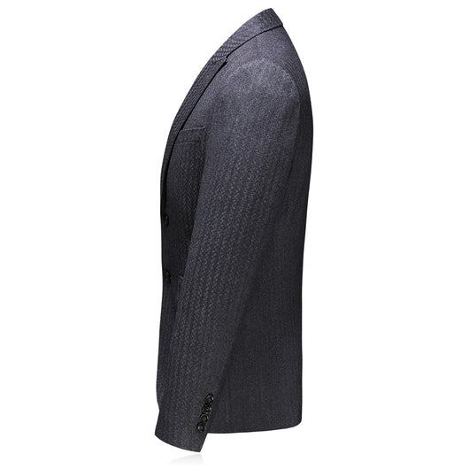 Chaqueta de Traje Casual Ejecutivo Otoño Rayas Flores Talla Grande Hombre - Image 10
