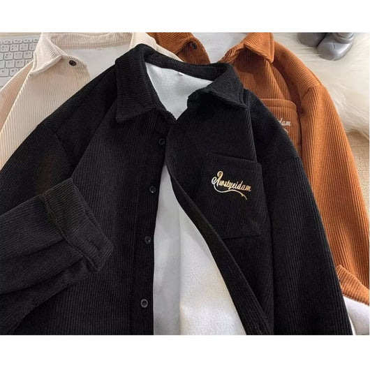 Chaqueta Camisa Retro de Pana para Hombre - Image 11