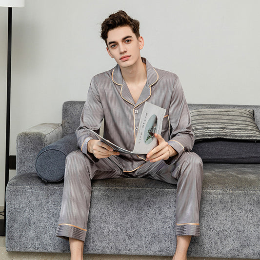 Pijama Largo en Seda de Hielo para Hombre
