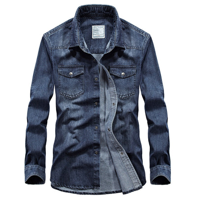 Camisa Vaquera Casual de Manga Larga para Hombre - Image 3