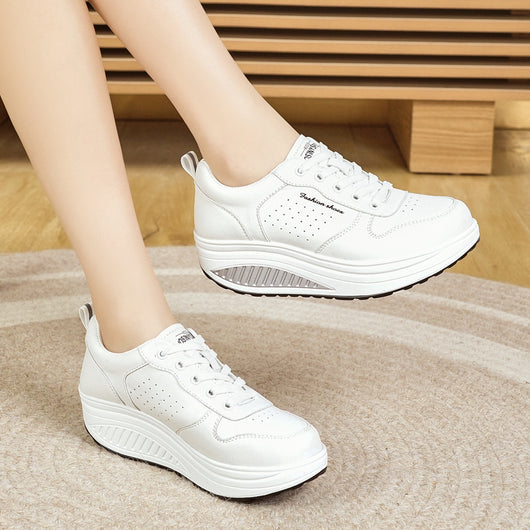 Tenis Deportivos Blancos para Mujer con Suela Gruesa - Image 2