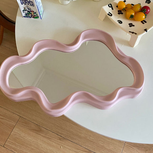 Espejo de Maquillaje Montado en Pared con Diseño Nube - Espejo de Tocador
