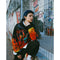 Sudadera Holgada con Capucha y Estampado Graffiti