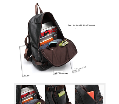 Mochila de Cuero para Hombre - Estilo Moderno Bolsa Escolar - Image 7