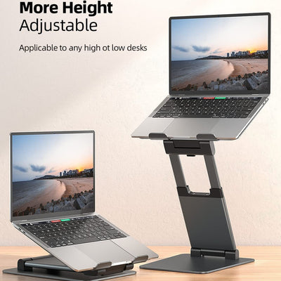 Soporte Ajustable para Laptop de Aluminio con Rotación 360° - Image 4