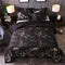 Juego de Cama Marmolizado Negro y Blanco